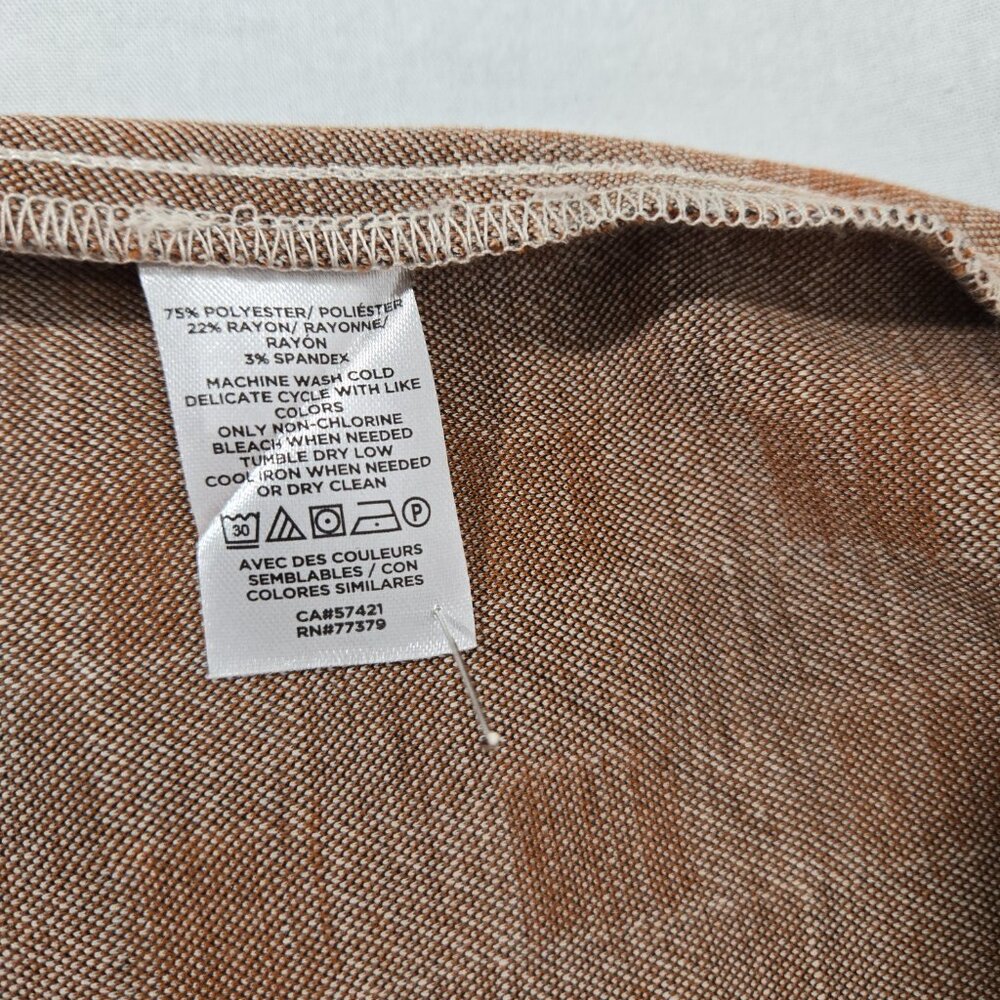 ACADEMIA - SIREN Brown & Beige Checkered Ponte Knit Pencil Mini Skirt PETITE XSP - Picture 13 of 16